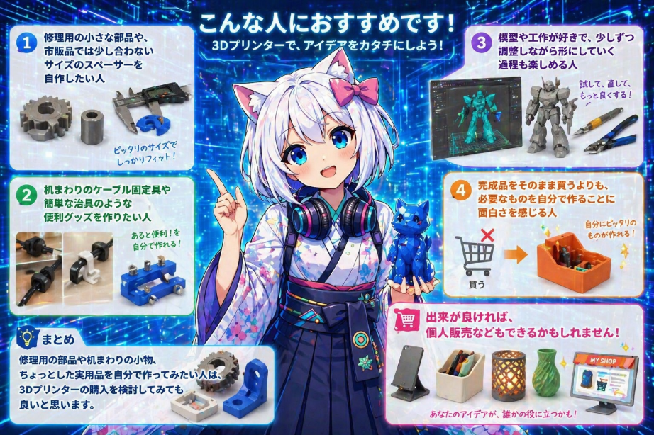 3Dプリンター こんな人におすすめ
