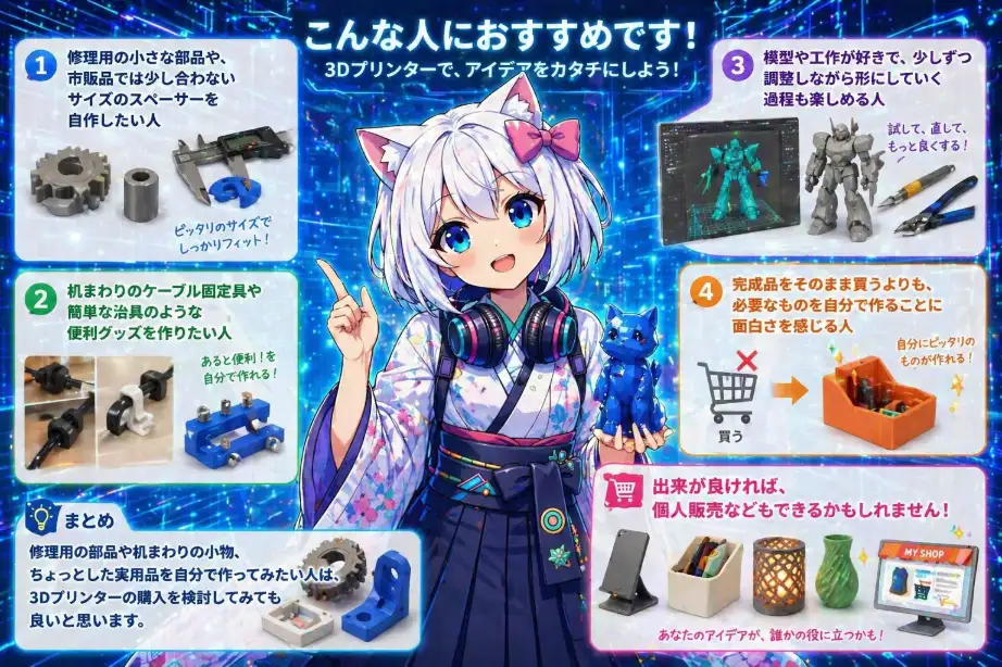 3Dプリンター こんな人におすすめ