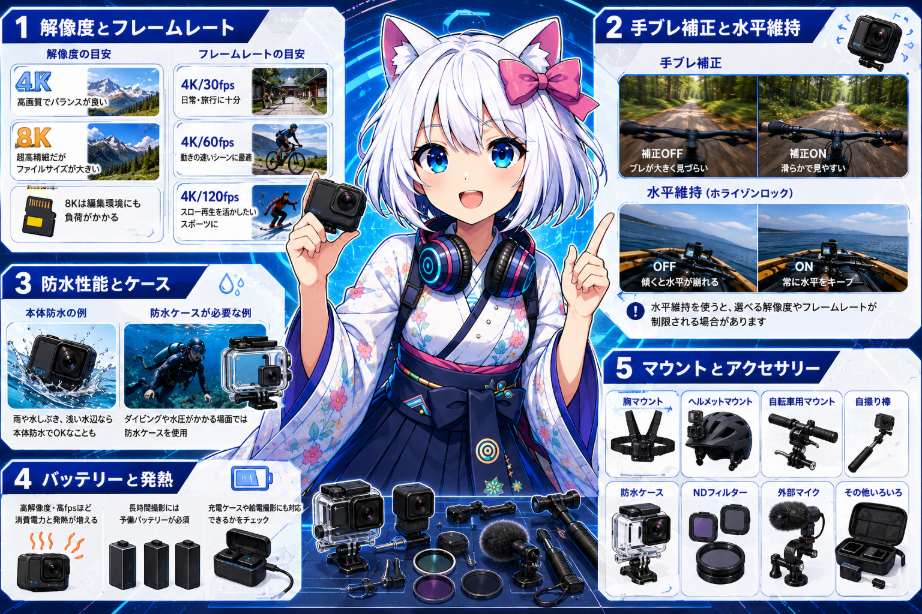 アクションカメラを選ぶ前に知っておきたい基礎知識