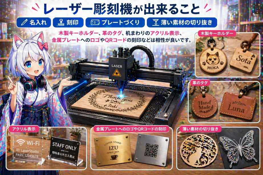 レーザー彫刻機ができること
