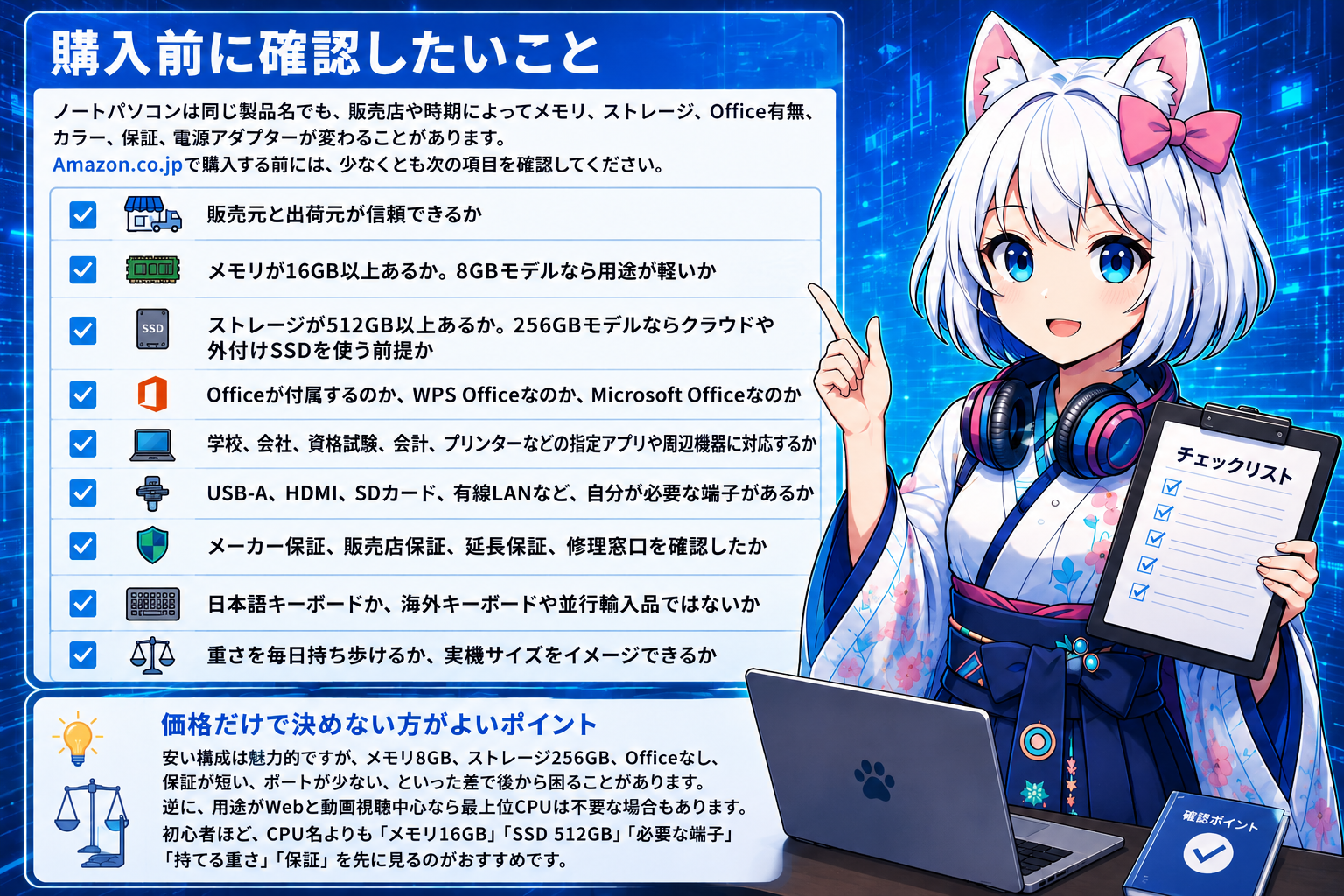 購入前に確認したいこと