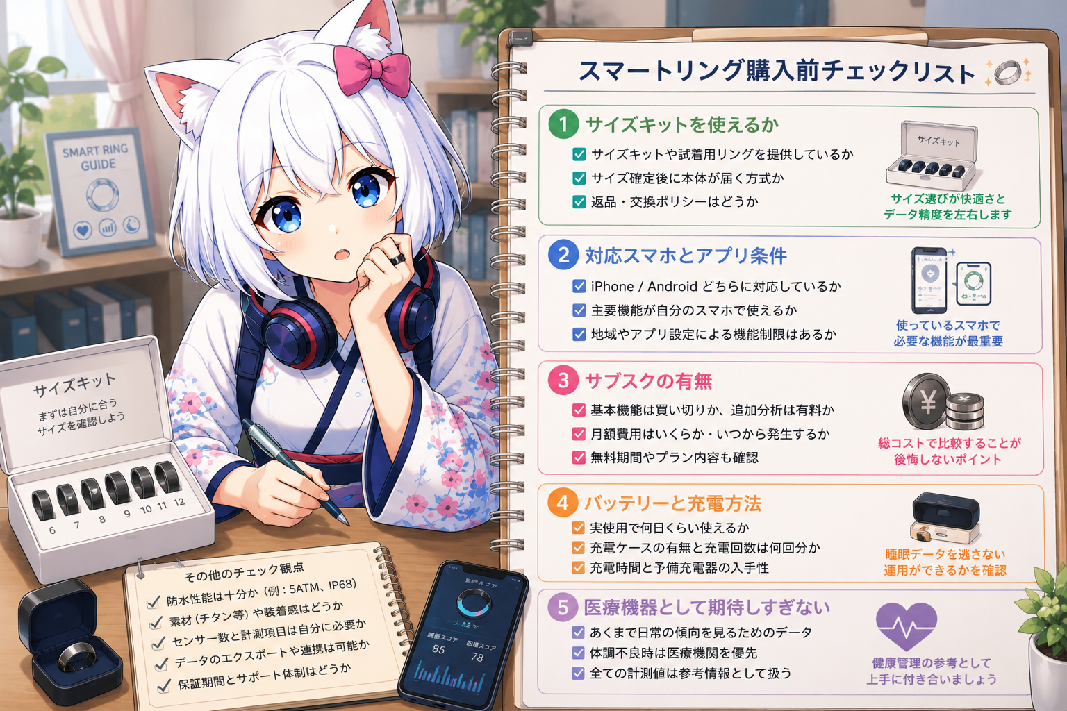 スマートリング購入前の確認ポイント