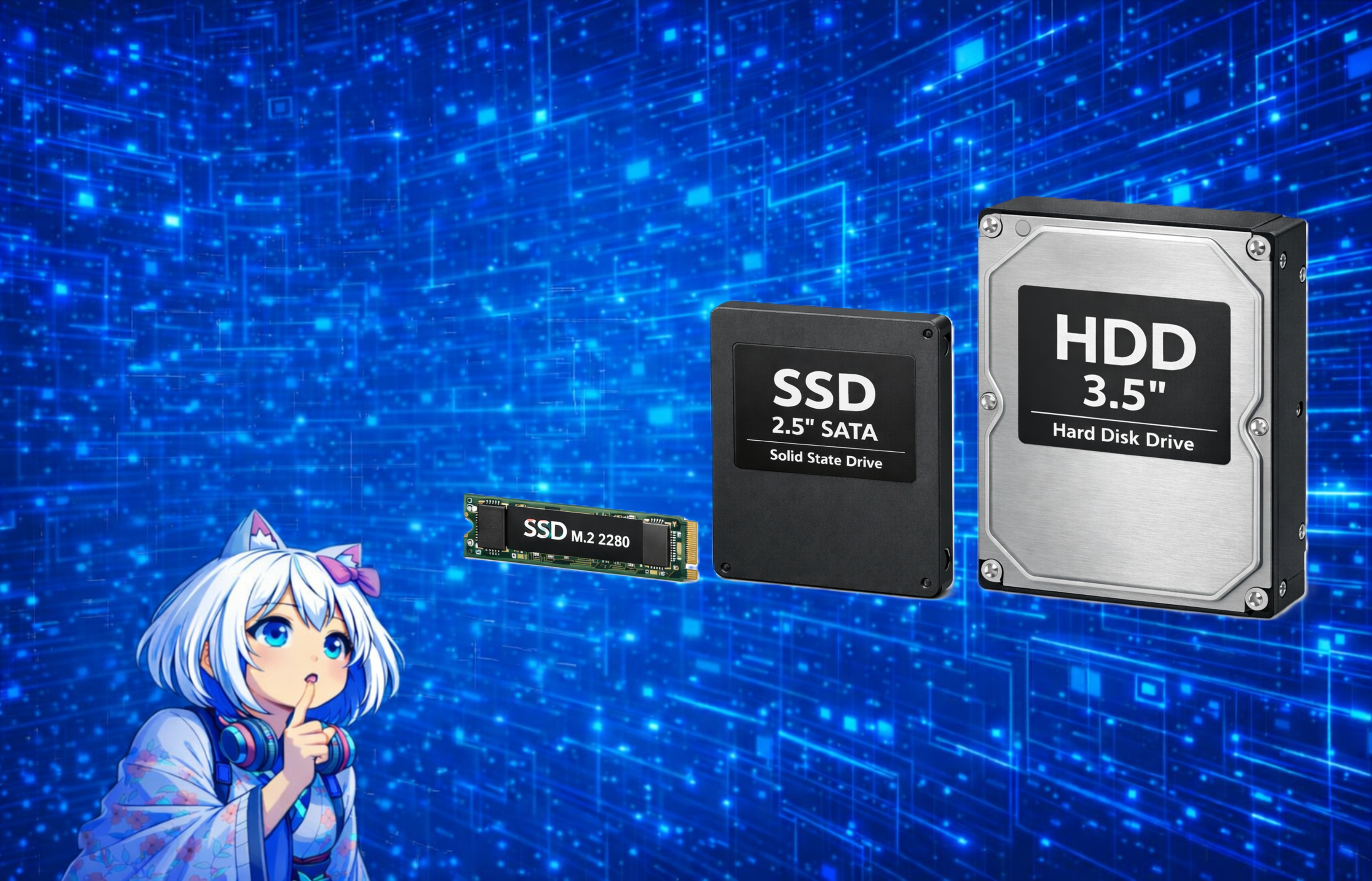 ストレージのフォームファクター比較図